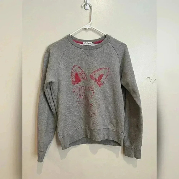 Maison Kitsune Grey Pullover Sweater - Picture 3 of 4